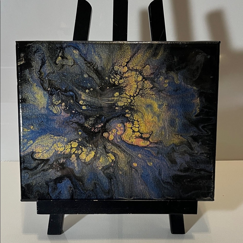 Abstract Black and Gold Canvas Art
